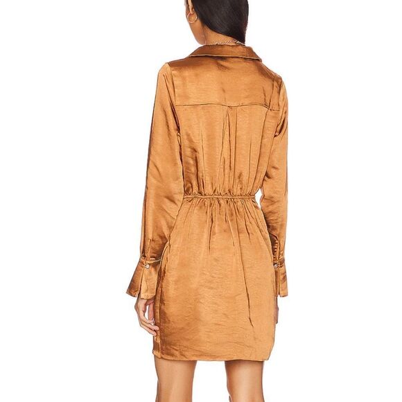 NWT LINE & DOT Bella Mini Dress In Camel Small Revolve - Picture 6 of 14